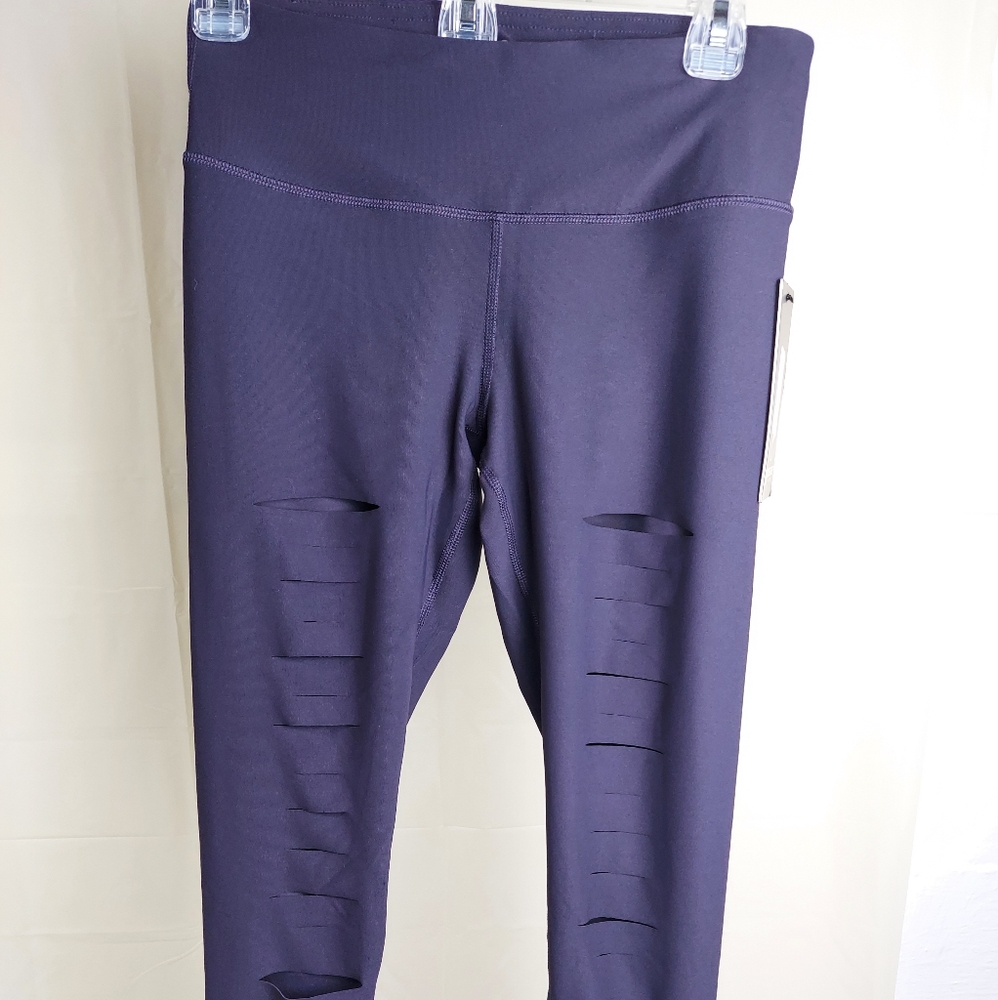 NWT Yoga Exercise Leggings Size Small PW71781 90 Degrees by Reflex Wine Berry